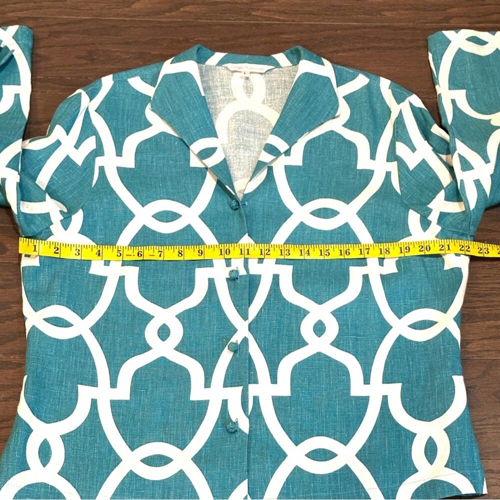 Connie Roberson Woman’s Linen Jacket Blazer Size Large - Picture 7 of 9